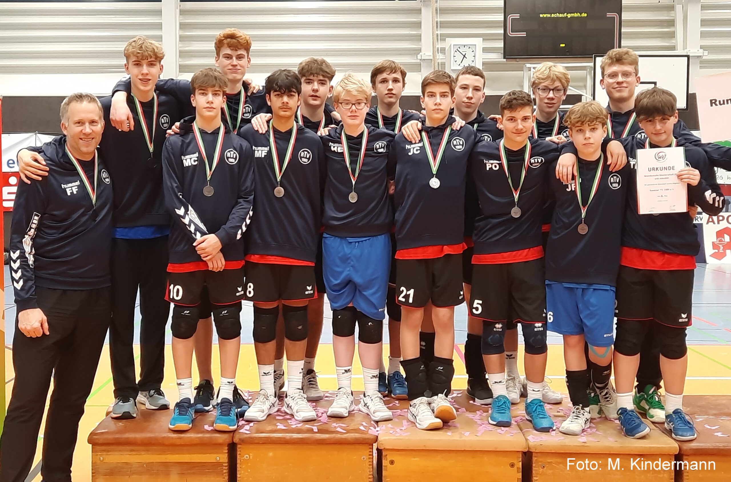 männl. Jugend: Silber für U16 bei der Westdeutschen Meisterschaft in Bielefeld!